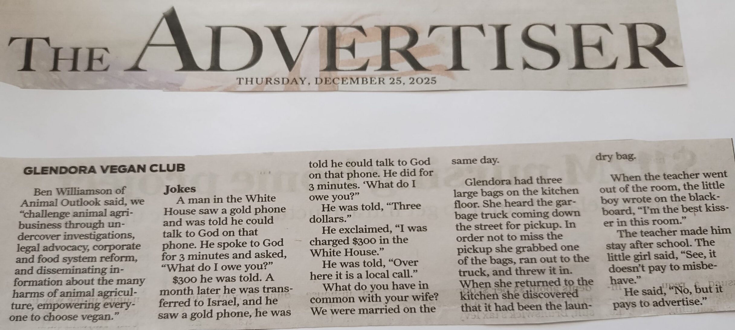 Glendora Vegan Club (12/25/25) Glendora Vegan Club (12/25/25)