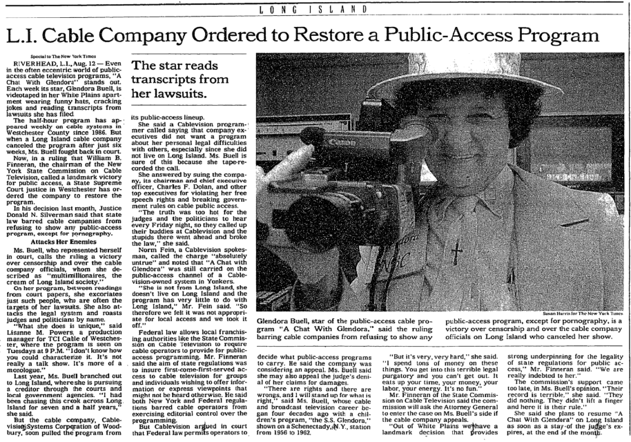 L.I. Cable Company Ordered to Restore a Public-Access Program
