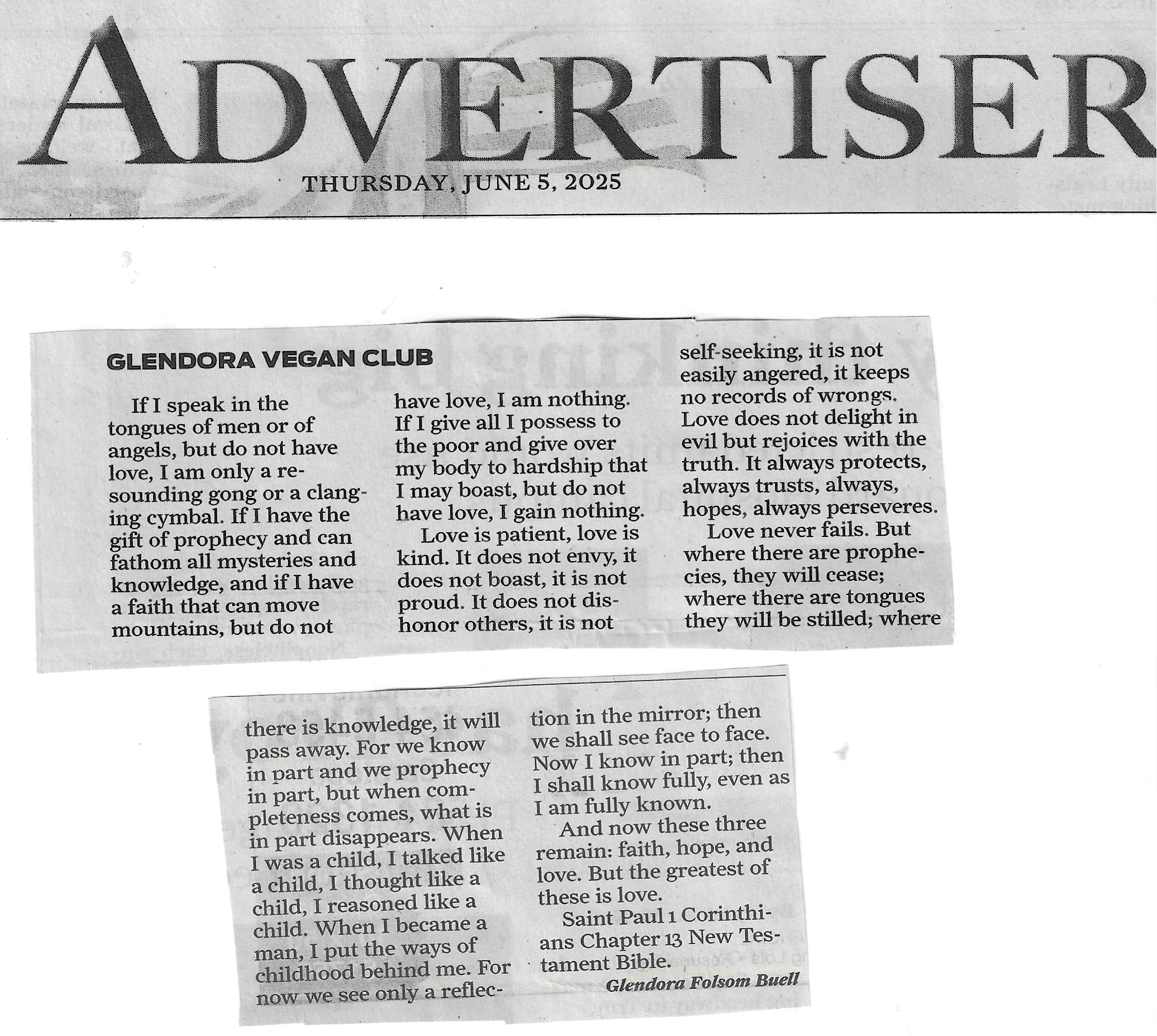 Glendora Vegan Club (6/5/25)