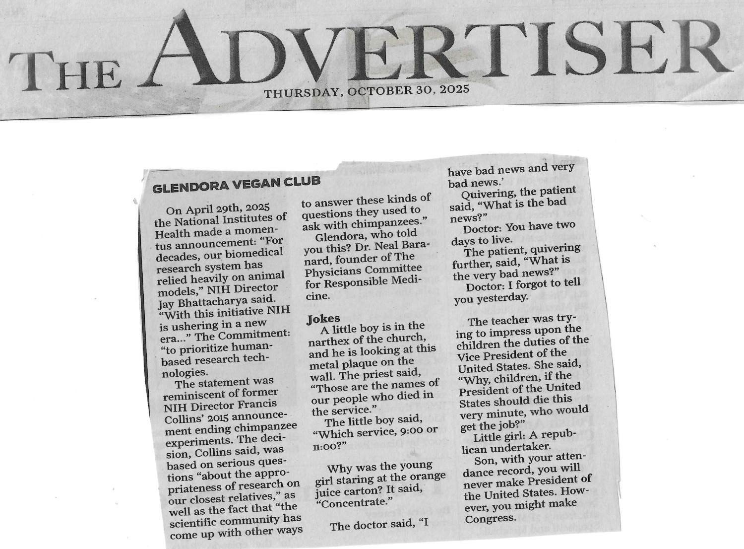 Glendora Vegan Club (10/30/25)