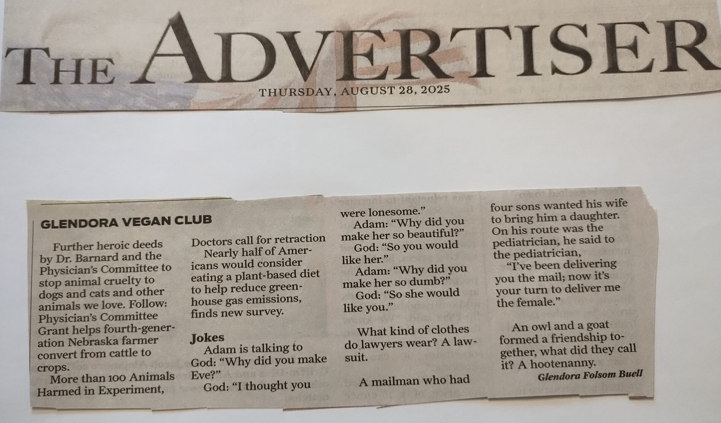 Glendora Vegan Club (8/28/25)