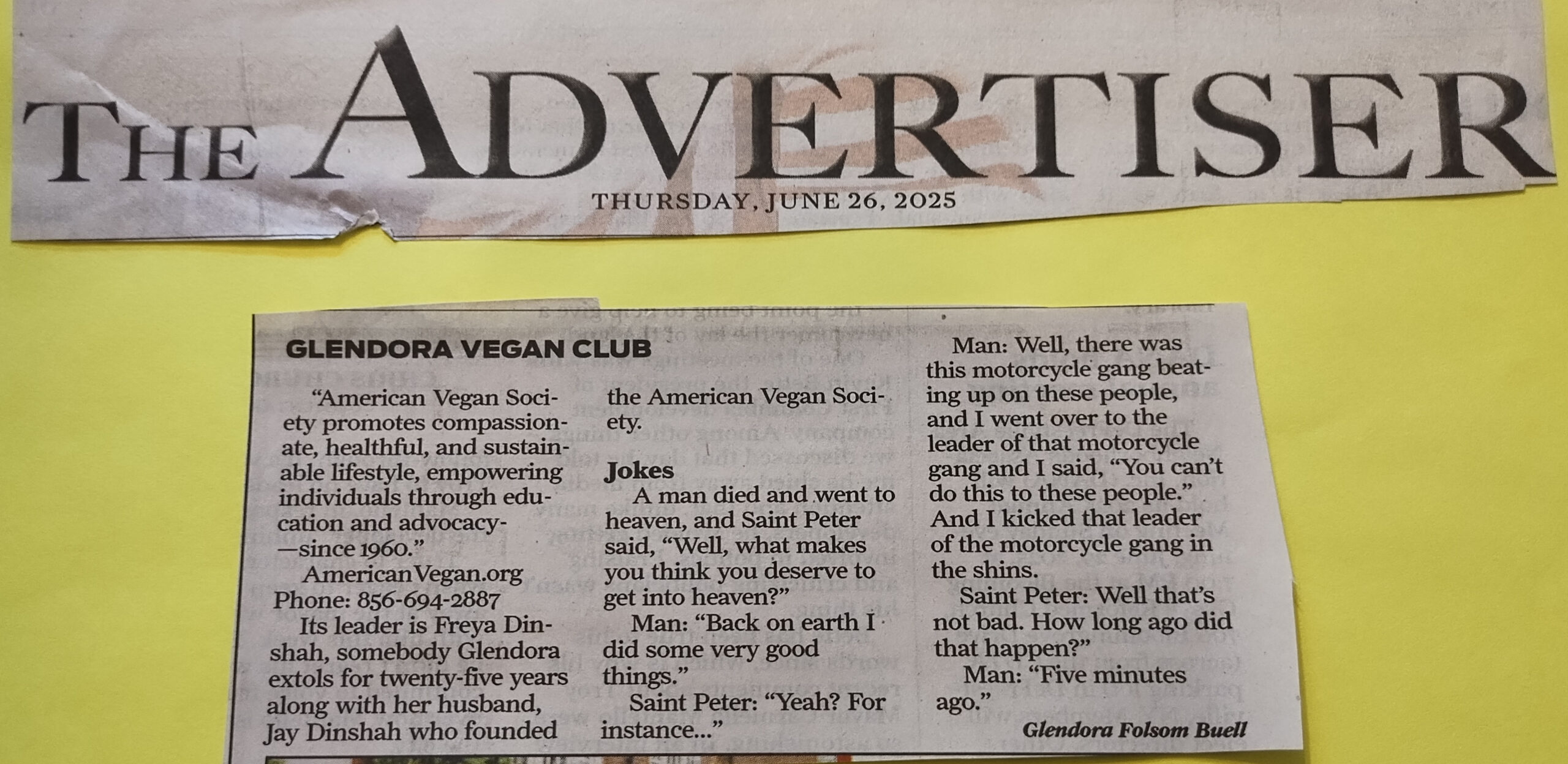 Glendora Vegan Club (6/26/25)