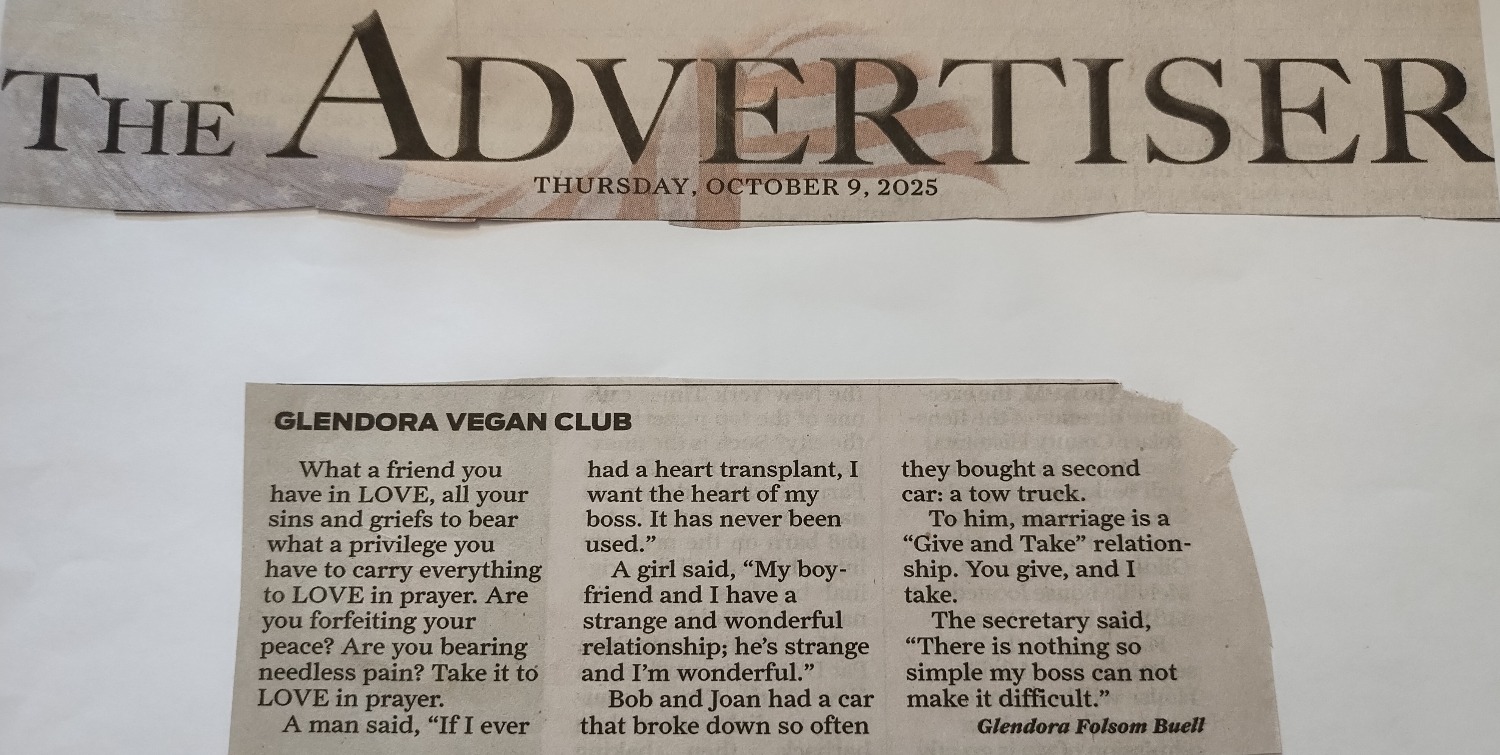Glendora Vegan Club (10/9/25)