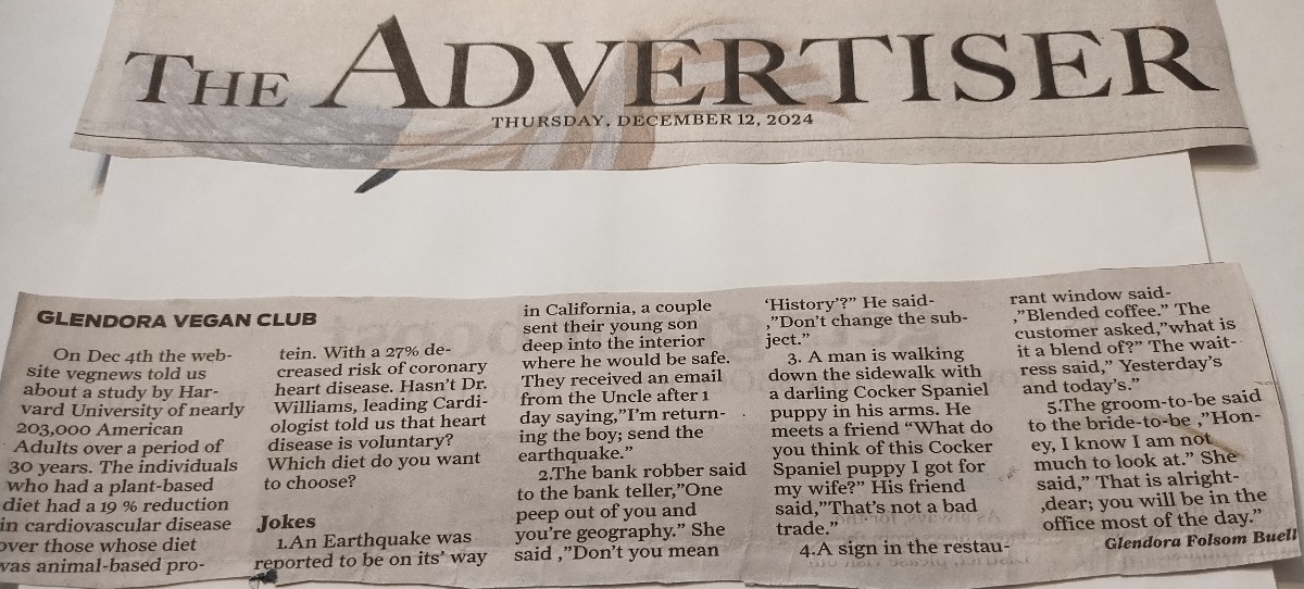 Glendora Vegan Club (12/12/24)