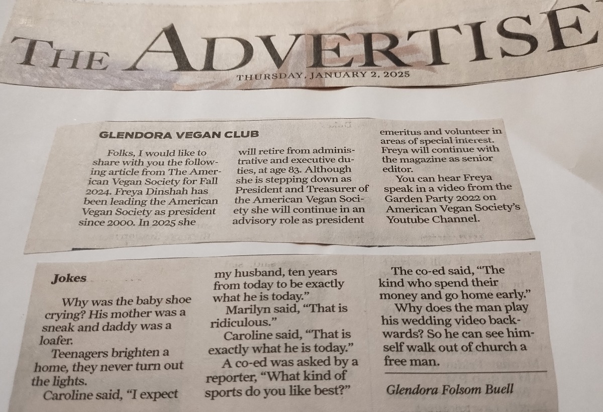 Glendora Vegan Club (1/2/25)